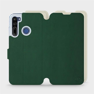 Etui Soft Touch do HTC Desire 20 Pro - wzór Miejska zieleń z platyną