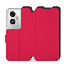 Etui Soft Touch do OPPO A79 5G - wzór Żywa czerwień z czernią