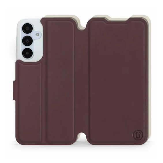 Etui Soft Touch do Samsung Galaxy A25 5G - wzór Matowy burgund z platyną