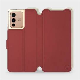 Etui Soft Touch do Vivo V23 5G - wzór Zachodząca czerwień z platyną