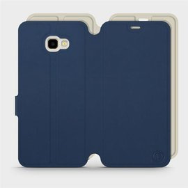 Etui Soft Touch do Samsung Galaxy J4 Plus 2018 - wzór Głęboki granat z platyną