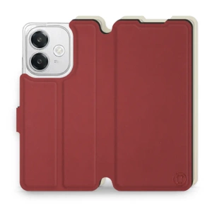 Etui Soft Touch do OPPO A40 - wzór Zachodząca czerwień z platyną