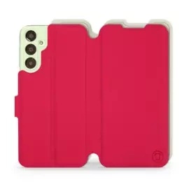 Etui Soft Touch do Samsung Galaxy A24 - wzór Żywa czerwień z platyną
