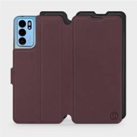 Etui Soft Touch do OPPO Reno 6 5G - wzór Matowy burgund z czernią