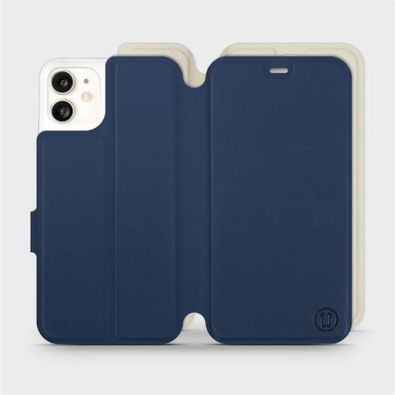 Etui Soft Touch do Apple iPhone 11 - wzór Głęboki granat z platyną
