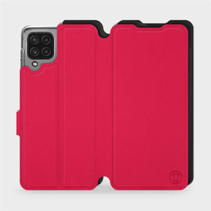 Etui Soft Touch do Samsung Galaxy M32 4G - wzór Żywa czerwień z czernią