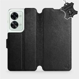 Etui ze skóry naturalnej do OnePlus Nord 2T 5G - wzór Black Leather