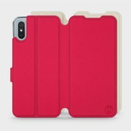 Etui Soft Touch do Xiaomi Redmi 9A - wzór Żywa czerwień z platyną
