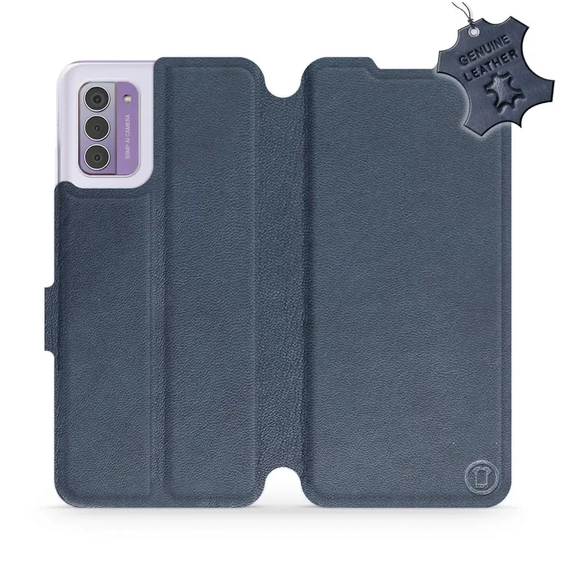 Etui ze skóry naturalnej do Nokia G42 - wzór Blue Leather
