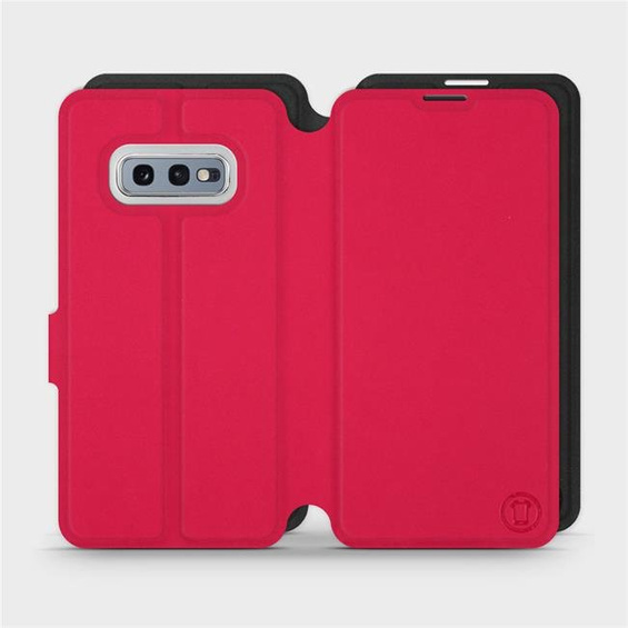 Etui Soft Touch do Samsung Galaxy S10e - wzór Żywa czerwień z czernią