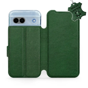 Etui ze skóry naturalnej do Google Pixel 8A - wzór Green Leather