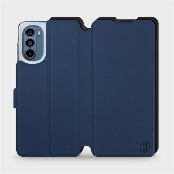 Etui Soft Touch do Motorola Moto G62 5G - wzór Głęboki granat z czernią