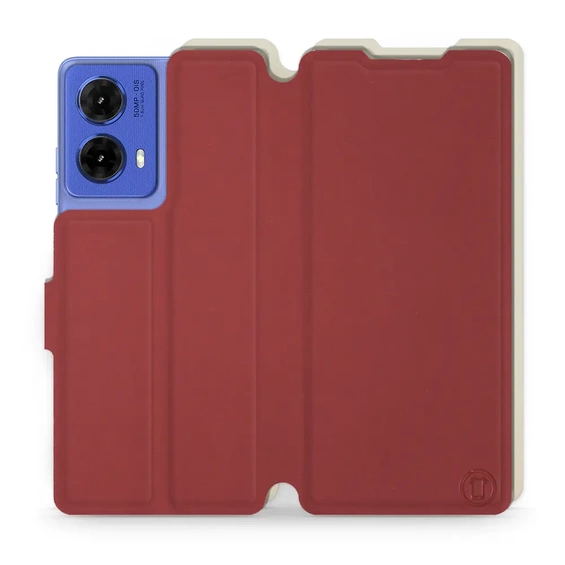 Etui Soft Touch do Motorola Moto G85 5G - wzór Zachodząca czerwień z platyną