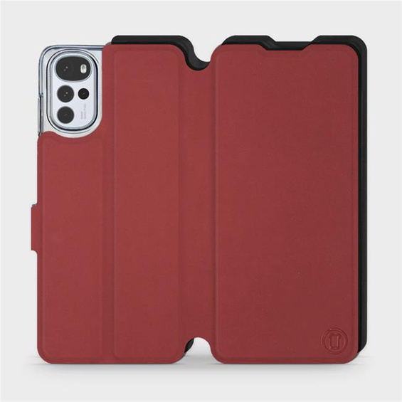 Etui Soft Touch do Motorola Moto G22 - wzór Zachodząca czerwień z czernią