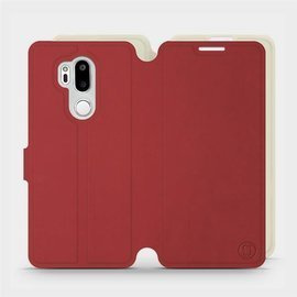 Etui Soft Touch do LG G7 ThinQ - wzór Zachodząca czerwień z platyną