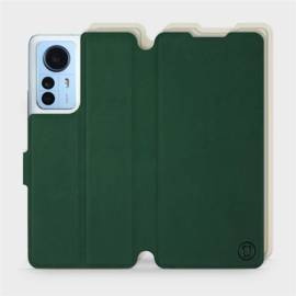 Etui Soft Touch do Xiaomi 12 Pro - wzór Miejska zieleń z platyną