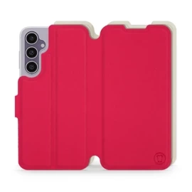 Etui Soft Touch do Samsung Galaxy S23 FE - wzór Żywa czerwień z platyną