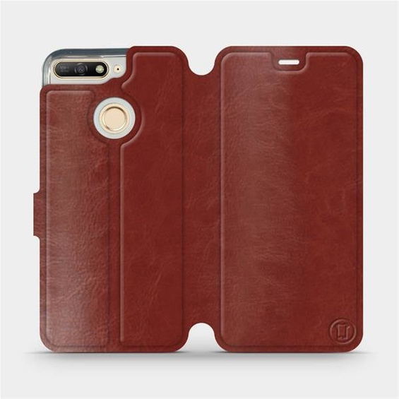 Etui do Huawei Honor 7A - wzór Brown&Orange