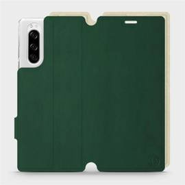 Etui Soft Touch do Sony Xperia 5 - wzór Miejska zieleń z platyną