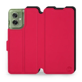 Etui Soft Touch do Motorola Moto G55 5G - wzór Żywa czerwień z czernią