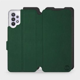 Etui Soft Touch do Samsung Galaxy A32 5G - wzór Miejska zieleń z czernią