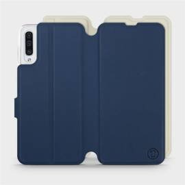 Etui Soft Touch do Samsung Galaxy A50 - wzór Głęboki granat z platyną