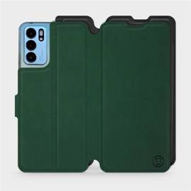 Etui Soft Touch do OPPO Reno 6 5G - wzór Miejska zieleń z czernią