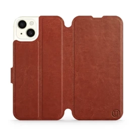 Etui do Apple iPhone 15 Plus - wzór Brown&Orange