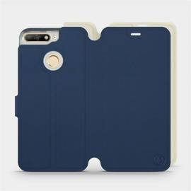 Etui Soft Touch do Huawei Honor 7A - wzór Głęboki granat z platyną