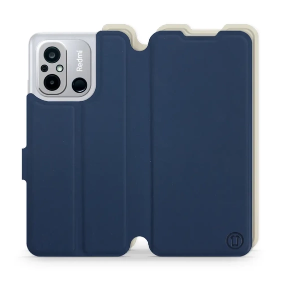 Etui Soft Touch do Xiaomi Redmi 12C - wzór Głęboki granat z platyną