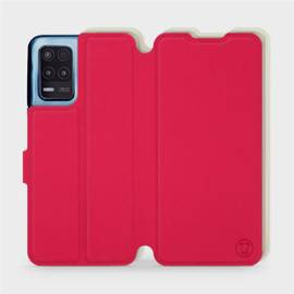 Etui Soft Touch do Realme 8 5G - wzór Żywa czerwień z platyną