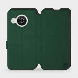 Etui Soft Touch do Nokia X10 - wzór Miejska zieleń z czernią