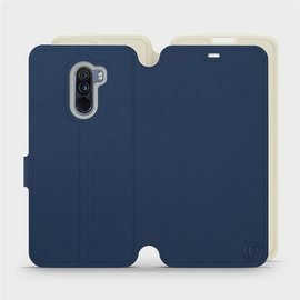Etui Soft Touch do Xiaomi Pocophone F1 - wzór Głęboki granat z platyną