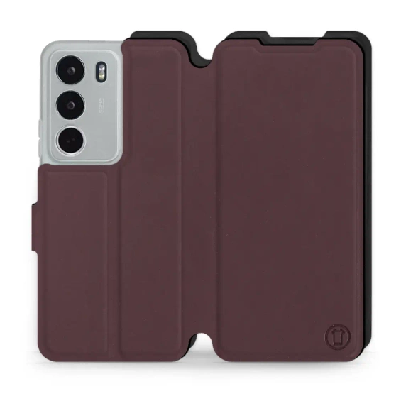 Etui Soft Touch do Realme C71 - wzór Matowy burgund z czernią