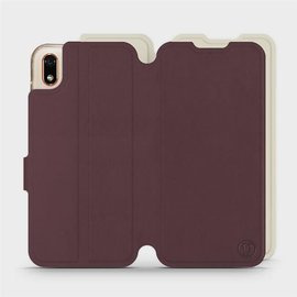 Etui Soft Touch do Huawei Y5 2019 - wzór Matowy burgund z platyną
