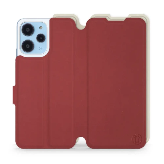 Etui Soft Touch do Xiaomi Redmi 12 - wzór Zachodząca czerwień z platyną