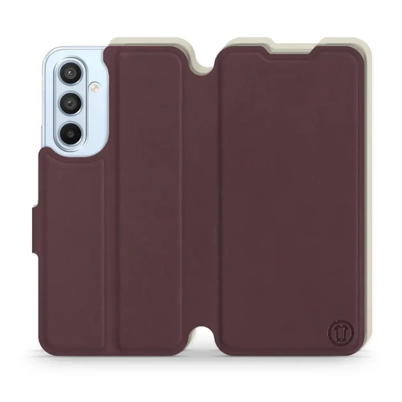 Etui Soft Touch do Samsung Galaxy A54 - wzór Matowy burgund z platyną
