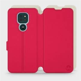 Etui Soft Touch do Motorola Moto G9 Play - wzór Żywa czerwień z platyną