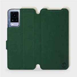 Etui Soft Touch do Vivo V21 5G - wzór Miejska zieleń z platyną