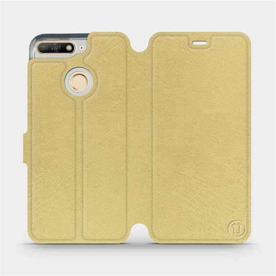 Etui do Huawei Honor 7A - wzór Gold&Orange