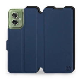 Etui Soft Touch do Motorola Moto G55 5G - wzór Głęboki granat z czernią