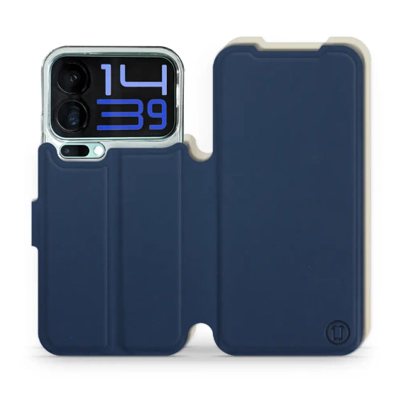 Etui Soft Touch do Xiaomi 17 Pro Max - wzór Głęboki granat z platyną