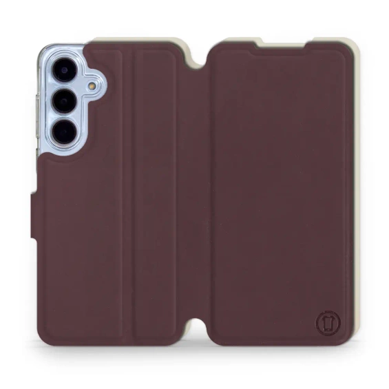 Etui Soft Touch do Samsung Galaxy S25 FE 5G - wzór Matowy burgund z platyną