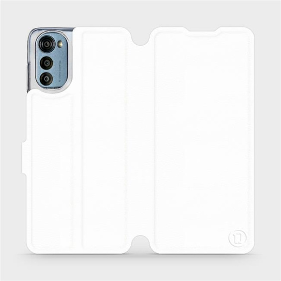 Etui do Motorola Moto E32s - wzór White&Orange