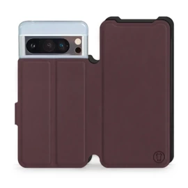 Etui Soft Touch do Google Pixel 8 Pro - wzór Matowy burgund z czernią