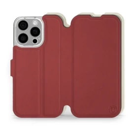 Etui Soft Touch do Apple iPhone 16 Pro - wzór Zachodząca czerwień z platyną