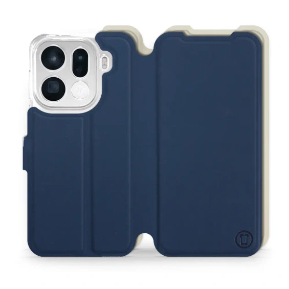 Etui Soft Touch do OPPO Find X9 pro - wzór Głęboki granat z platyną