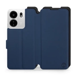 Etui Soft Touch do Xiaomi POCO C65 - wzór Głęboki granat z czernią