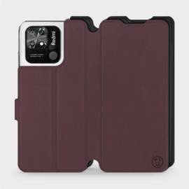 Etui Soft Touch do Xiaomi Redmi 10C - wzór Matowy burgund z czernią