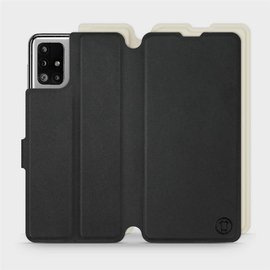 Etui Soft Touch do Samsung Galaxy M51 - wzór Satynowa czerń z platyną